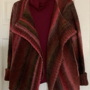 Casual, warm and fun colored sweater with matching turtleneck! Both size small.